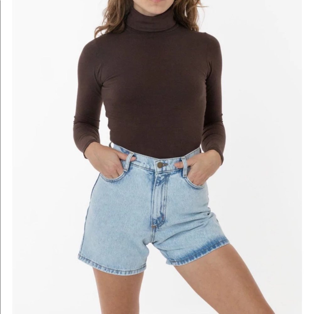 Los Angeles Apparel Vintage Light Wash Mid-length Shorts Size 26